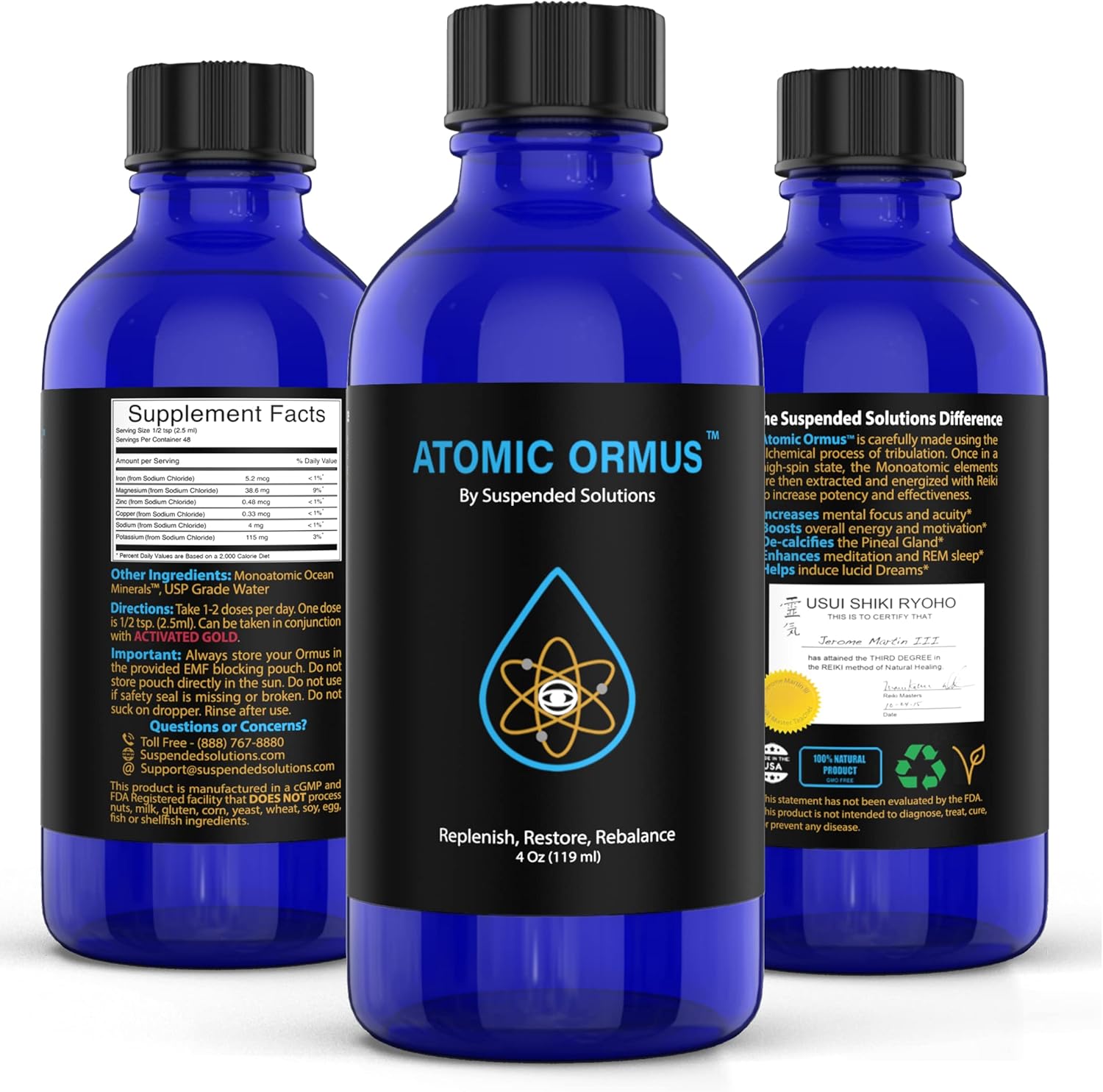 Atomic Ormus Gold Supplement Facts